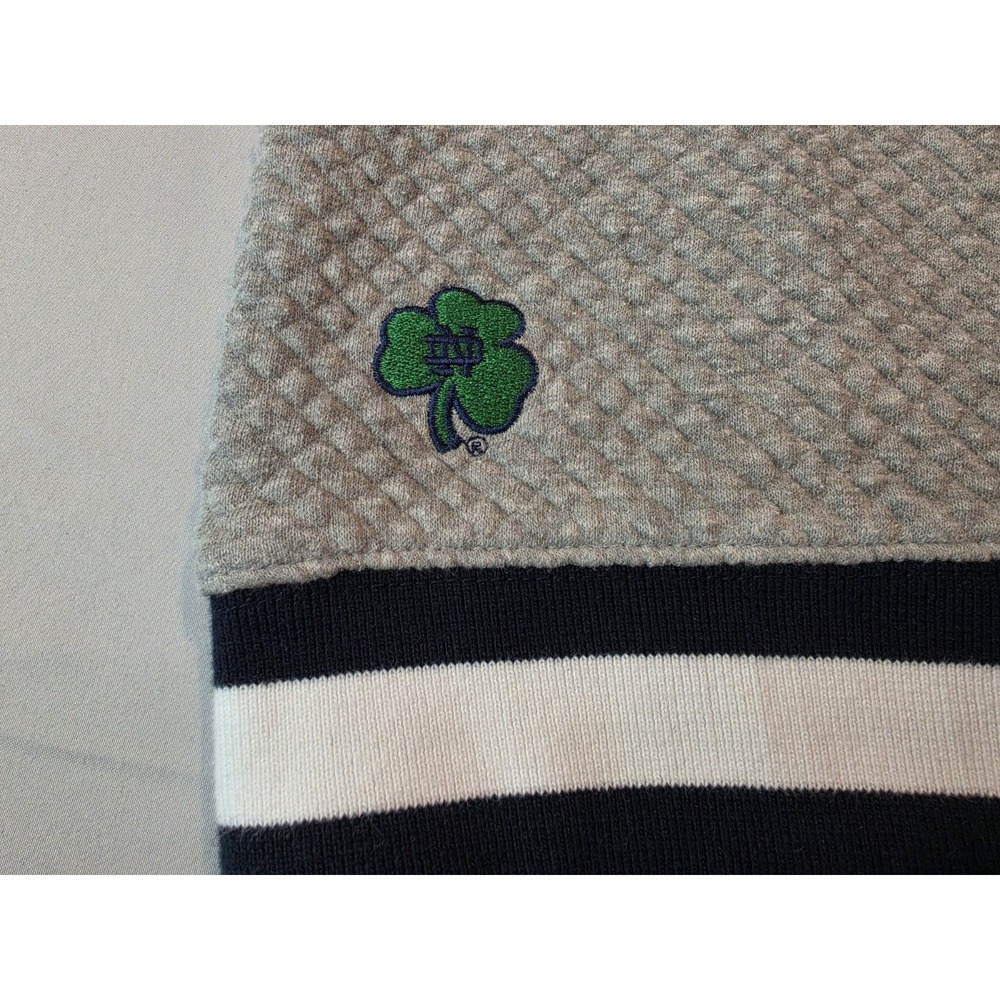 Notre Dame Irish Womens XHeritage Collection By Lansdowne LS Quilted Sweater - Picture 3 of 10